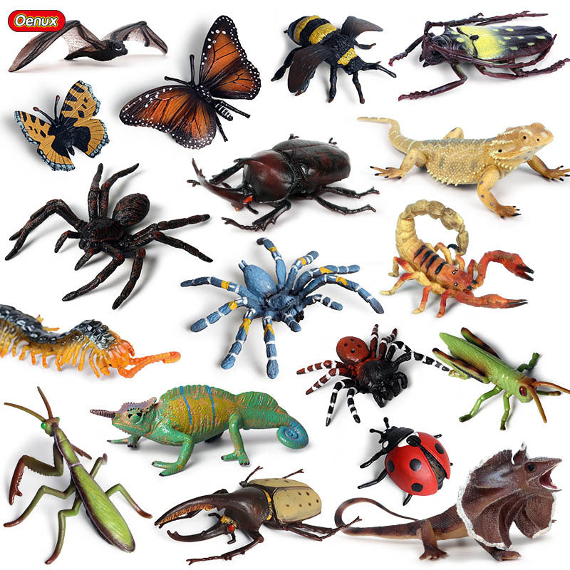 Kids' Educational Insect and Animal Figurines with Observation Box for Halloween and Sand Table Scenes