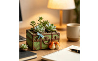 Suitcase Planter Whimsical Suitcase Flower Pot Compact Planter for Bookshelf