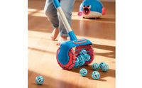 Cage-Like Opening Vacuum-Style Push Toy Wheeled Push-and-Roll Cart Toy for Children