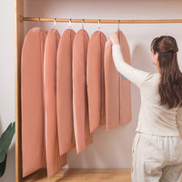 Non-Woven Garment Bag for Clothes Storage, Dustproof Suit and Coat Cover with Hanging Loop