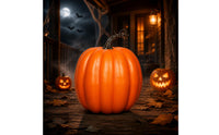 Artificial Pumpkin with Stem Orange Faux Pumpkins Seasonal Fake Pumpkins for Table