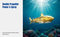 Remote Control Waterproof Rechargeable Underwater Vehicle, Realistic Swaying, High-Speed RC Boat, Kids Toy Gift