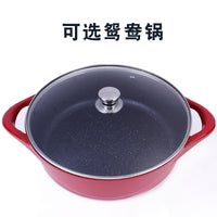 Non-Stick Maifan Stone Hot Pot with Divider, Induction Compatible
