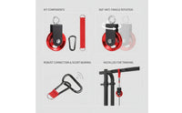 Fitness Pulley 360-Degree Rotating Pulley with Carabiner Gym Attachment Silent for Strength Training