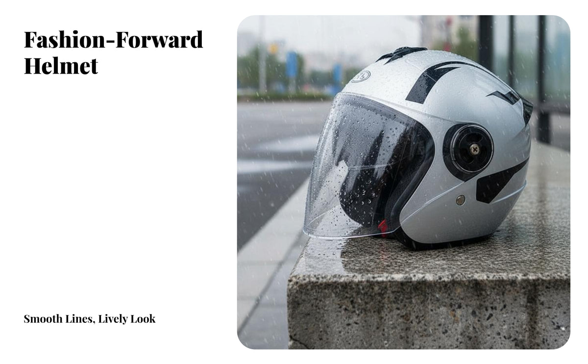 Electric Bike Helmet with Visor Reinforced Lens Unisex Four-Season Helmet Impact Resistant Riding Gear for Men, Women, Daily Commuting, Cruising
