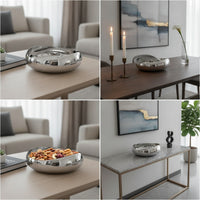 Stainless Steel Fruit Bowl Modern Stainless Steel Fruit Tray Dishwasher Dish for Living Room