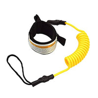 Coiled Wave Leash Heavy-Duty Surfboard Leash with Ankle Cuff Leg Rope Flexible Sturdy for Surfers, Surfing, Bodyboarding