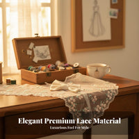 Easy to Cut Floral Embroidered Lace Trim Lightweight Embroidered Lace Trim Soft Feel for Sewists, Crafters, Hair Accessory Making, Crafting