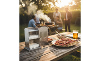 Quick Kebab Making Tool Fast Skewering Stainless Steel Skewer Box Easy to Clean Multi Skewer Threading Machine for Outdoor, Commercial Kitchen