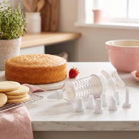 Icing Decorator with Nozzles Hand-Operated Cake Decorating Interchangeable