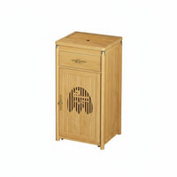 Integrated Water Boiler Mobile Tea Brewing Station Traditional Chinese aesthetic Side Cabinet Space-Saving Design Home Furnishing for Homeowners, Office Workers, Living Room, Reception Area
