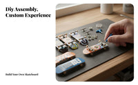 4 Pieces Finger Skateboard Set Includes Assembly Tool 96mm Fingerboard Pack Customizable Small Finger Skateboard Set for Teens, Indoor Play, Desk