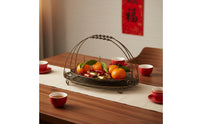Iron Fruit Tray Antique Finish Vintage Wire Tray Breathable Home Decor for Festive Table
