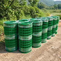 Welded Wire Mesh Fence, Dark Green Coated, 1-2m High, 60mm Mesh, for Vole Fence & Aviary Wire