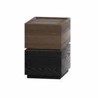 Minimalist Design Two-Tone Drawer Unit Multi-Purpose Nightstand Compact Size Bedside Table Modern Design for Apartment Dwellers, Homeowners, Tatami Room, Small Areas, Entryway, Closet