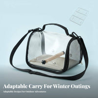 Crossbody Strap Clear viewing panel avian Satchel Warm Lining Astronaut Pet Backpack Portable journey carrier Breathable Design for Parrot Owners, journobservers, strolling, veterinary professional Visits, awaydoor, Camping