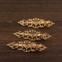 DIY Hair Clip Base for Hanfu Hair Accessories, Gold Plated Duckbill Alligator Clip