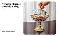 Faceted Lidded Serving Bowl Candy Bowl