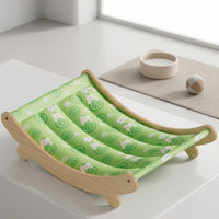 Cat Hammock Bed with Wood Frame, Waterproof Mat for Pet Cooling, Indoor Outdoor Self Cooling for Dogs and Cats During the Hot Summer Season