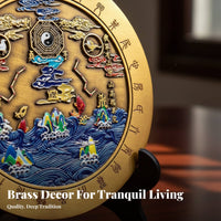 Ancient Design Shanhai Zhen Bagua Mirror Solid Cast Chinese Bagua Mirror Oxidation-Resistant Tai Chi Trigrams Ornament Long-Lasting for Homeowners, Gift Givers, Business Owners, Main Entrance, Front Door, Living Room, Office