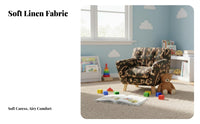 child-safe size Patchwork Club Chair Colorful Appearance Plush Lounge Chair Soft and comfortable children's Furniture Playful Design for children, Toddlers, Parents, Playroom, Bedroom, Living Room, perusing corner