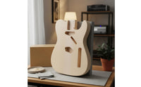 Easy to Customize Traditional Line Design Guitar Kit 21 Frets DIY Guitar Set Unfinished Wood Single-Cutaway Guitar Body Kit Noise Reduction for Beginners