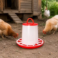 Chicken Feeder Poultry Feeder Chick Feeding Plastic Bucket Type Yellow