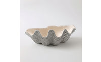 Clam Shell Tray Coastal Clam Shell Bowl Seaside-Themed Resin Tray with Wavy Undulations for Simplicity Lovers