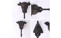 3 Pieces Animal Hook Antique Bronze Decorative Hook Weathered Wall Hanger for Porch