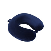 Memory Foam U-Shaped Neck Pillow for Travel and Office Naps with Button