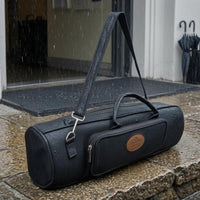 Black Instrument Bag Water-Resistant Padded Instrument Bag Waterproof Textured Textile