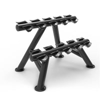 Dumbbell Rack, Commercial Home Gym Storage, Thick Steel, Double Tier