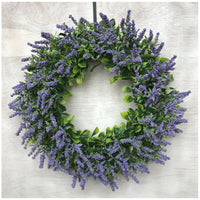 Large Artificial Lavender Wreath for Wedding Decor & Home Display
