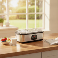 Yogurt Maker with Glass Jars 8-Jar Automatic Yogurt Maker Compact Appliance for Meal Kitchen Organizers