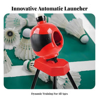 Adjustable Settings Automatic Badminton Serving Machine Easy Installation Badminton Training Machine Holds 15 Shuttlecocks for Home, Outdoor