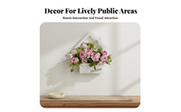 Wall Mounted Flower Pot Stylish Design Hanging Artificial Flower Basket Low Maintenance House Shaped Wall Planter for Living Room, Restaurant, Bedroom