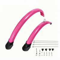 Sturdy Bike Mudguard Set with Hardware Glossy Full-Coverage Bike Fenders Lightweight Full Coverage Mudguard Set Stable for City Riding