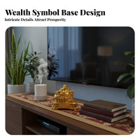 Opening Gift Golden Maitreya Figurine Exquisite Craftsmanship Golden Laughing Buddha Statue Long-Lasting for Business Owners, Shop, Office