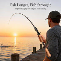 High Carbon MH Hard Lure Fishing Rod for Baitcasting and Spinning Reels