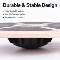 Balance Board for Gym Goers White Round Non-Slip Surface 250kg Wobble Board