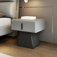 Modern Minimalist Nightstand with Storage Luxury Aesthetic Single-Drawer Pedestal Cabinet Compact Size Bedside Table Sturdy Construction for Homeowners, Apartment Dwellers, Students, Guest Room, Hotel, Entryway, Office