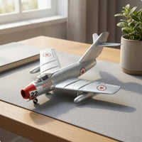 Red Nose MiG-15 Model Silver Finish Jet Fighter Model Clear Canopy Fighter Jet Kit Swept Wings