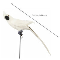 Simulation Macaw Statue Bird Sculpture Decoration Realistic Bird Sculpture Ornament for Outdoor, Balcony, Patio