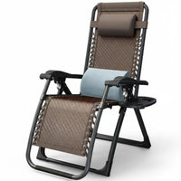 Foldable Design Folding Woven Lounger Space Saving Adjustable Sun Lounger Portable Lounge Chair Weather-Resistant for Homeowners, Beachgoers, Balcony, Beach, Garden, Backyard