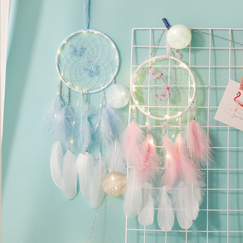 Dream Catcher Wind Chime with Colorful Butterfly Design for Home Decor and Gifts