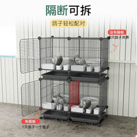 Large Thickened Pigeon Breeding Cage with Tray - 2, 3, 9, or 10 Compartments for Racing Pigeons and Meat Pigeons