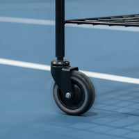 Tennis Ball Cart Wheeled Tennis Cart with Wheels Portable Ball Basket with Stand Coaches