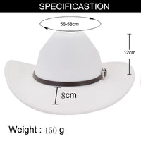 Men Women Western Cowboy Fedora Jazz hat 西部牛仔毛呢礼帽