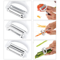 3-in-1 Rotary Peeler and Shredder for Fruits and Vegetables
