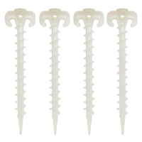Luminous Spiral Tent Pegs for Outdoor Camping and Canopies, Portable Plastic Ground Stakes